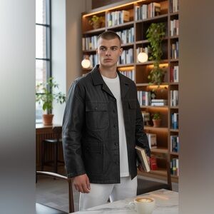 Vintage 2000 Tommy Hilfiger Black Denim Men's Jacket XL